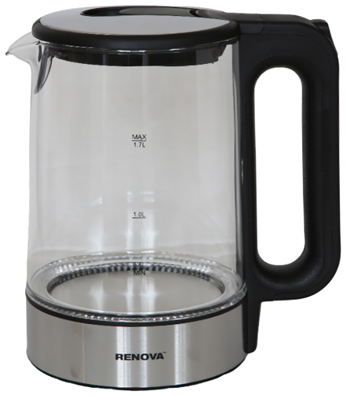 

Чайник Renova KT17G-10B, Прозрачный/черный