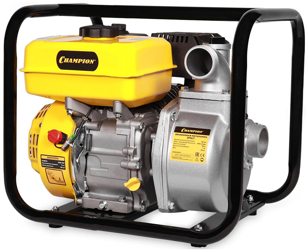 

Мотопомпа Champion GP52/1, Черный/желтый