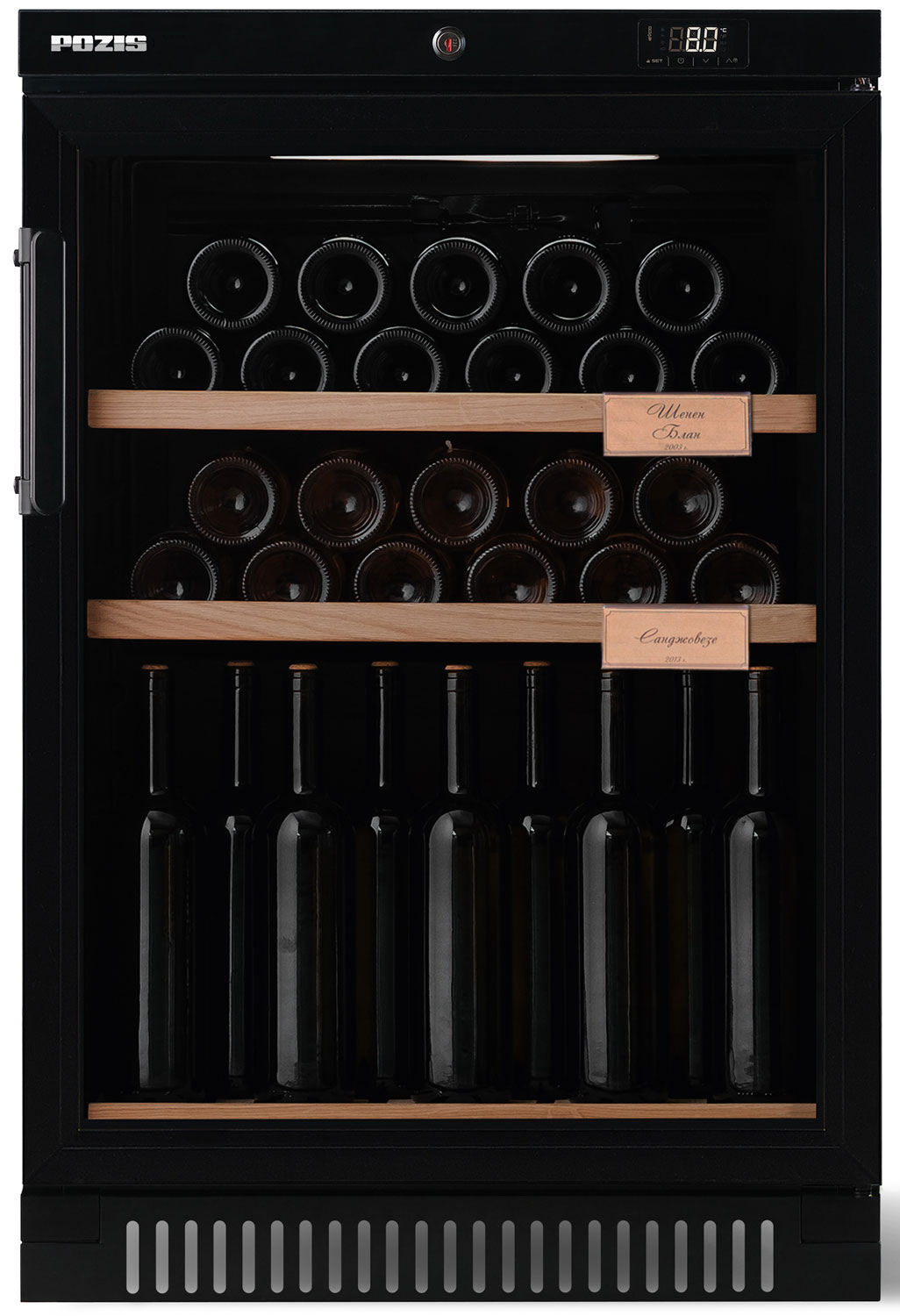 Изображение товара Винный шкаф Pozis ШВ-39 черный для хранения и демонстрации вин с автоналаштуемой температурой