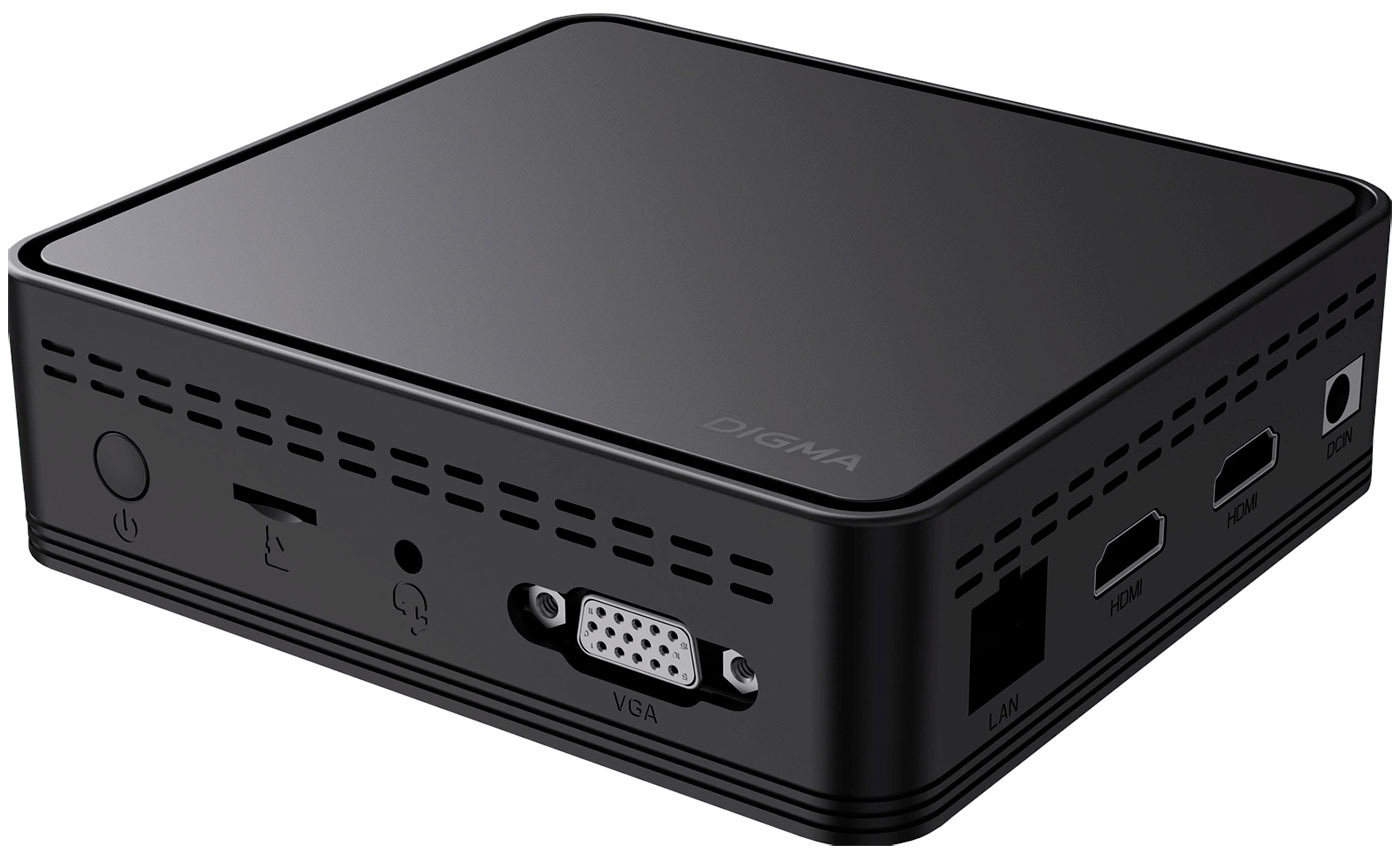 Неттоп  Digma Mini Office, черный (DPCN-8CXW01) Неттоп  Digma Mini Office, черный (DPCN-8CXW01)