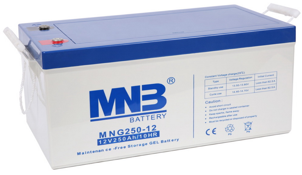 Изображение товара Аккумулятор для ИБП MNB MNG250-12 12В 250Ач герметизированный GEL технология