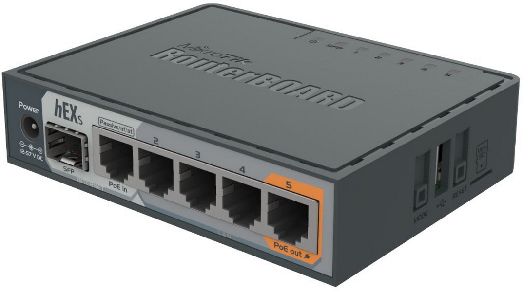 Маршрутизатор MikroTik hEX S (RB760IGS) Маршрутизатор MikroTik hEX S (RB760IGS)