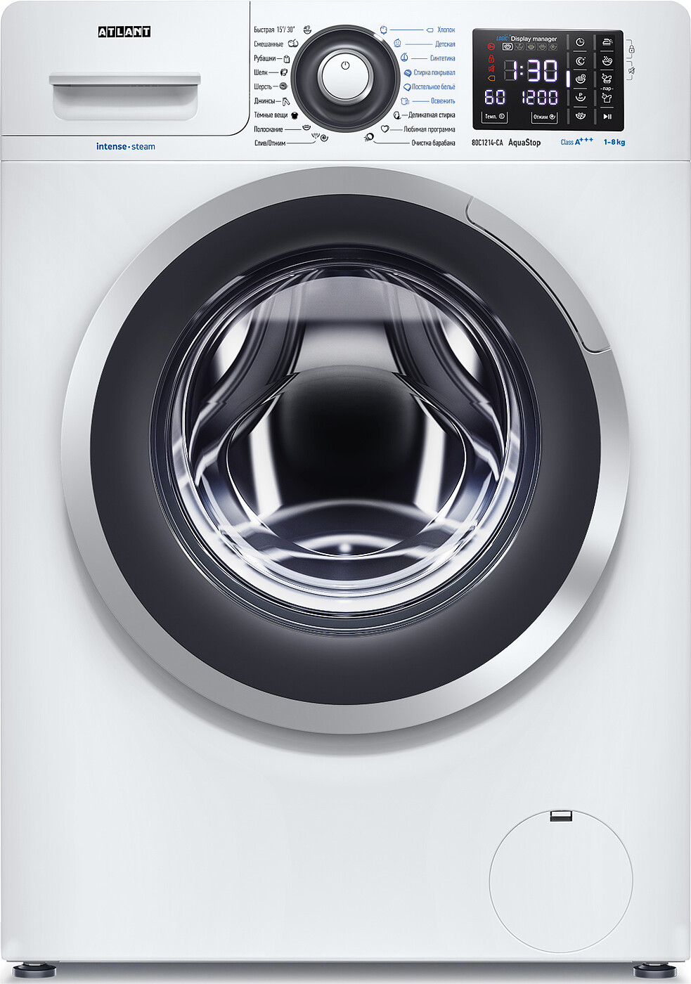 Изображение товара Стиральная машина ATLANT СМА-80С1214-СА-01 с паровой обработкой 8 кг