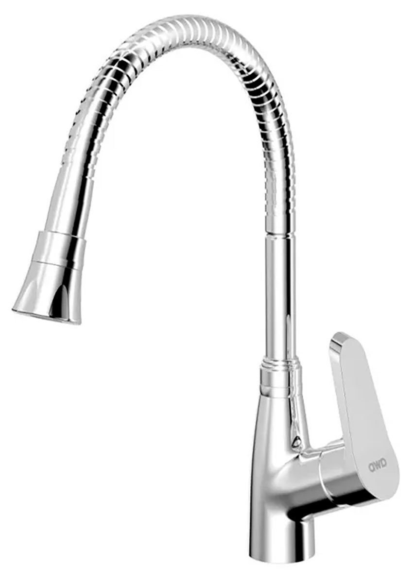 Изображение товара Кухонный смеситель AWP Meseli K1004C, с гибким изливом и 2х-функциональным аэратором, хром