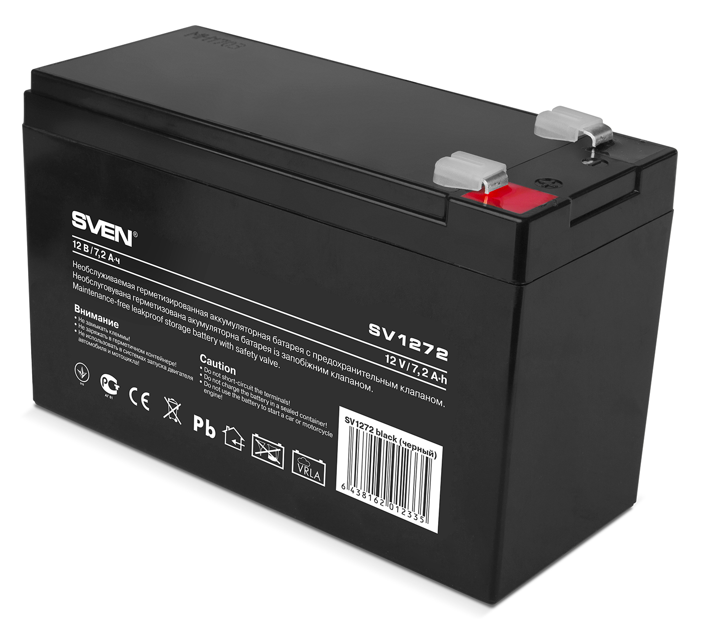 Изображение товара Аккумуляторная батарея Sven SV1272 12V 72Ah AGM необслуживаемая