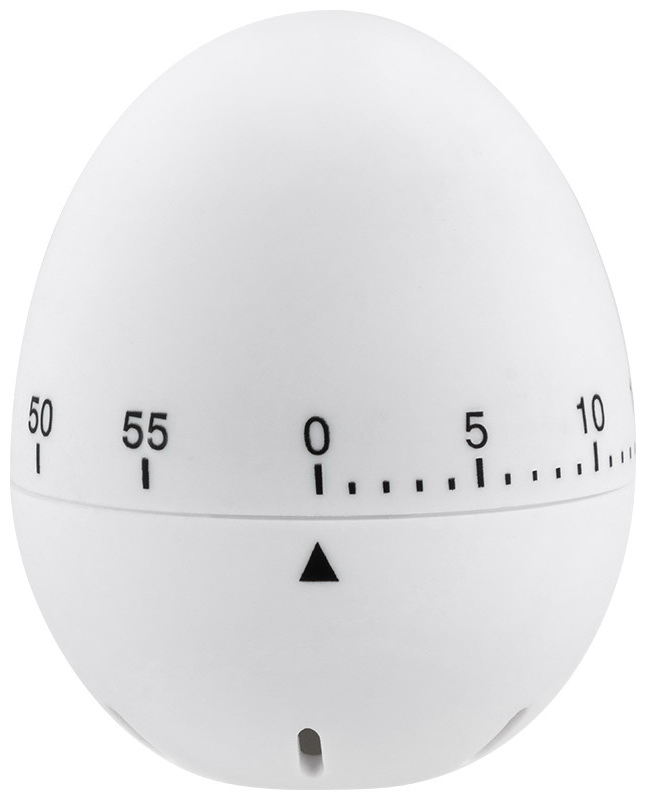 Изображение товара Таймер кухонный Mallony Яйцо, белый, 5.9х7.2 см, софттач