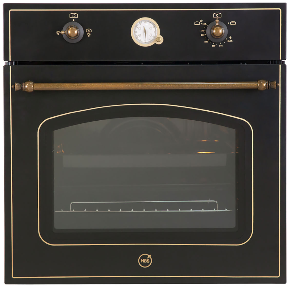 Изображение товара Встраиваемый газовый духовкой шкаф MBS DG-606BL черный 71 л гидролизная очистка