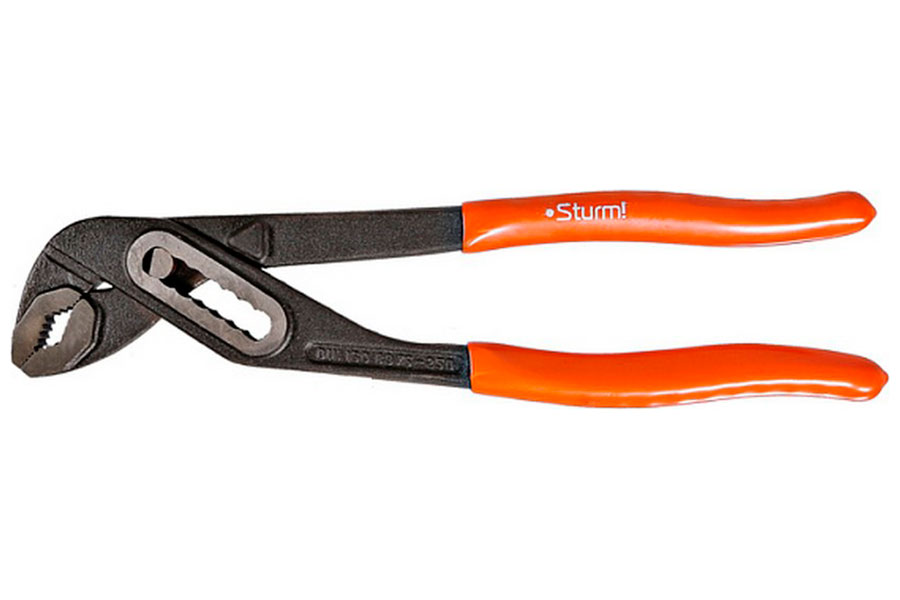 Изображение товара Клещи переставные Sturm! 250 мм, СrV сталь, обливные рукоятки из PVC (1020-07-250)
