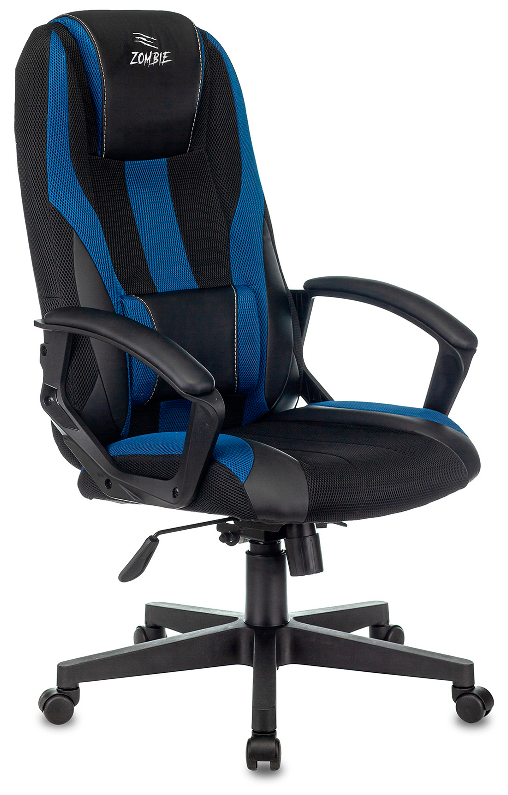 Изображение товара Кресло игровое Zombie 9 BLUE, черный/синий, ткань/эко.кожа, крестовина пластик