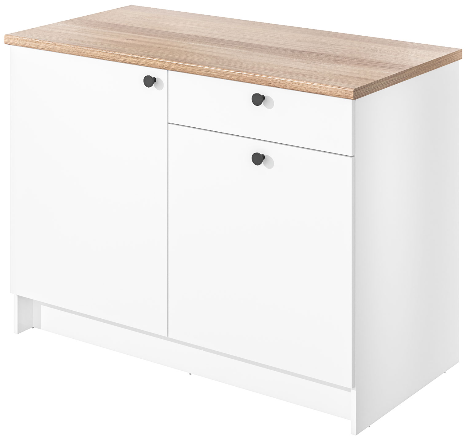 Изображение товара Кухонный шкаф напольный Candy ModulE 120x91х61 см белый матовый с ящиком и столешницей