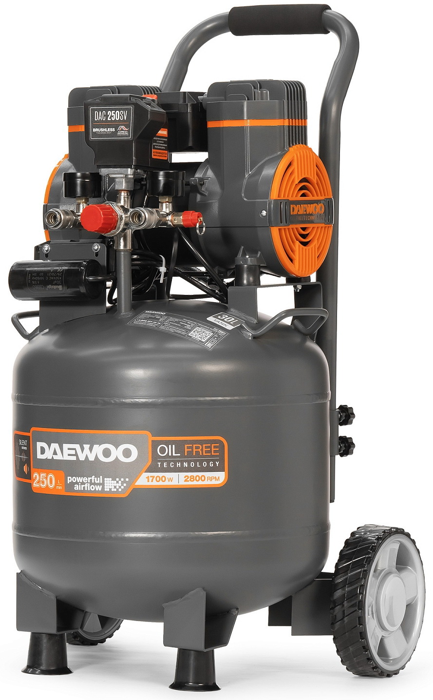 Изображение товара Безмасляный компрессор высокой производительности Daewoo Power Products DAC 250SV