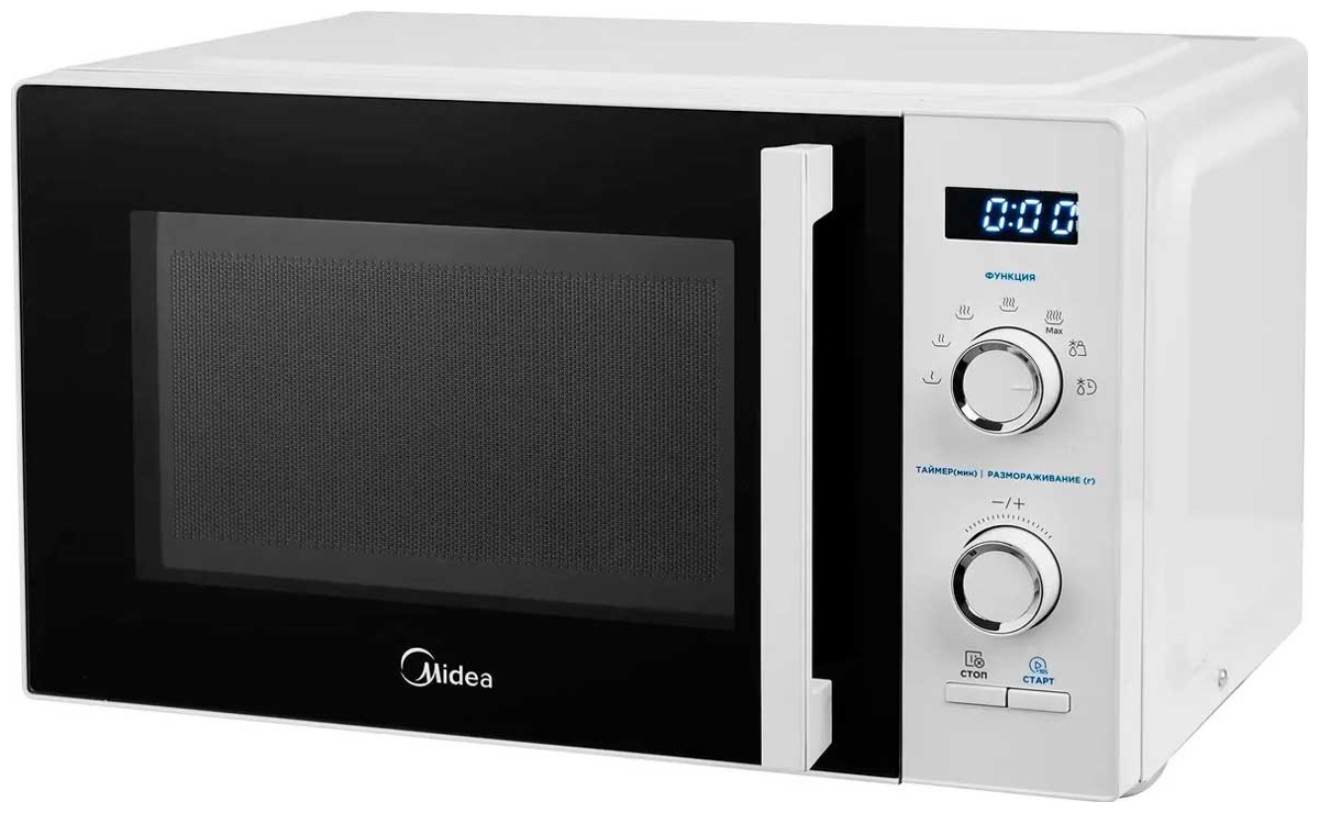 Изображение товара Микроволновая печь Midea AM825P2ET-W 25 л белая с таймером и защитой от детей