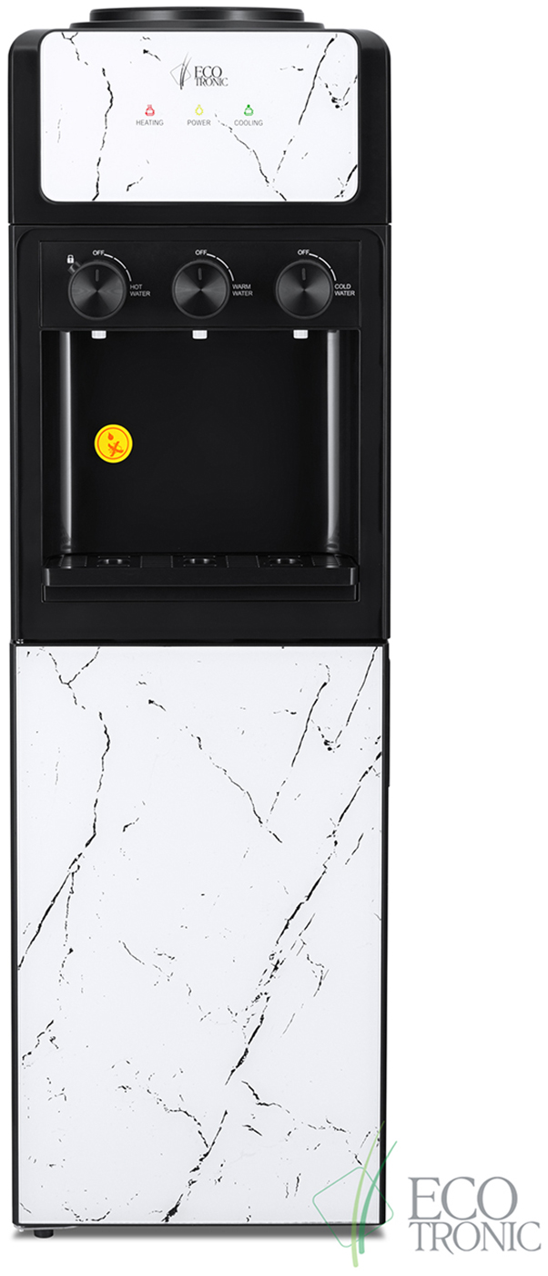 Изображение товара Кулер для воды Ecotronic K25-LCE white Marble с шкафчиком