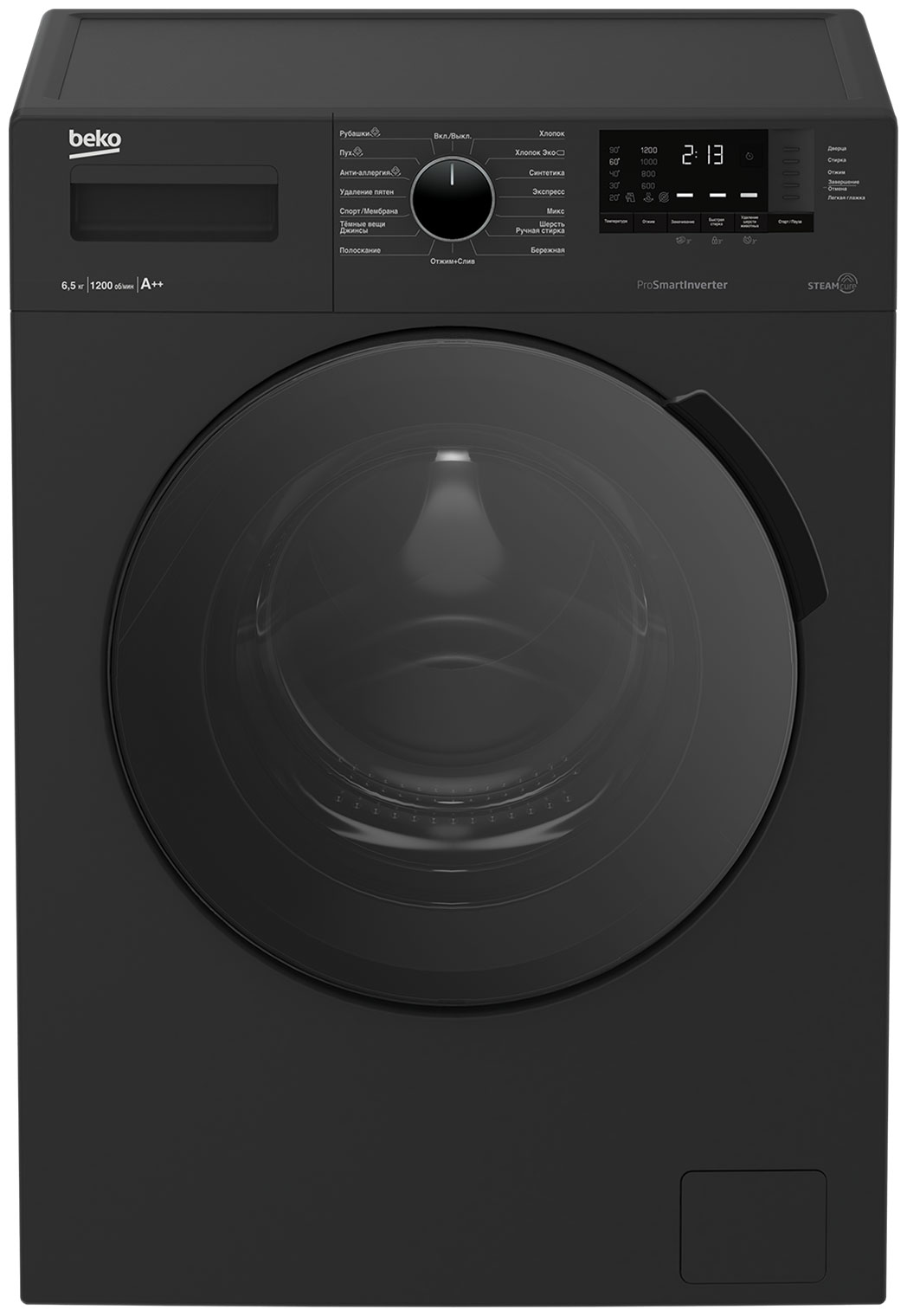 Изображение товара Стиральная машина Beko WSPE6612A BY узкая 6 кг 1200 об/мин антрацит