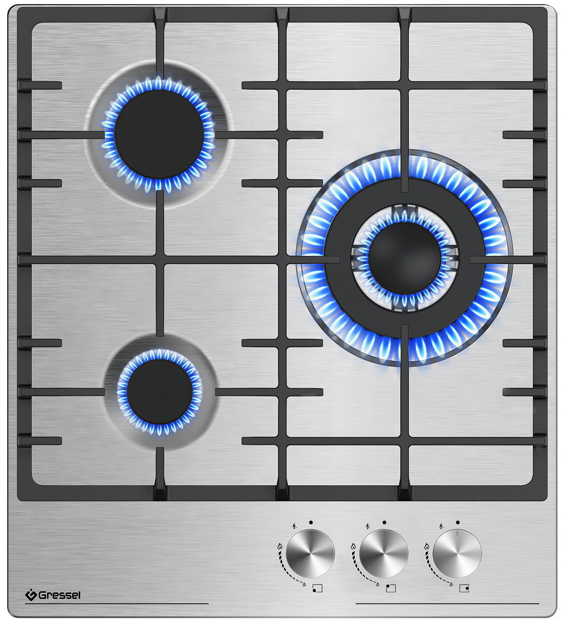 

Газовая варочная панель Gressel U45V35M010, Нержавеющая сталь
