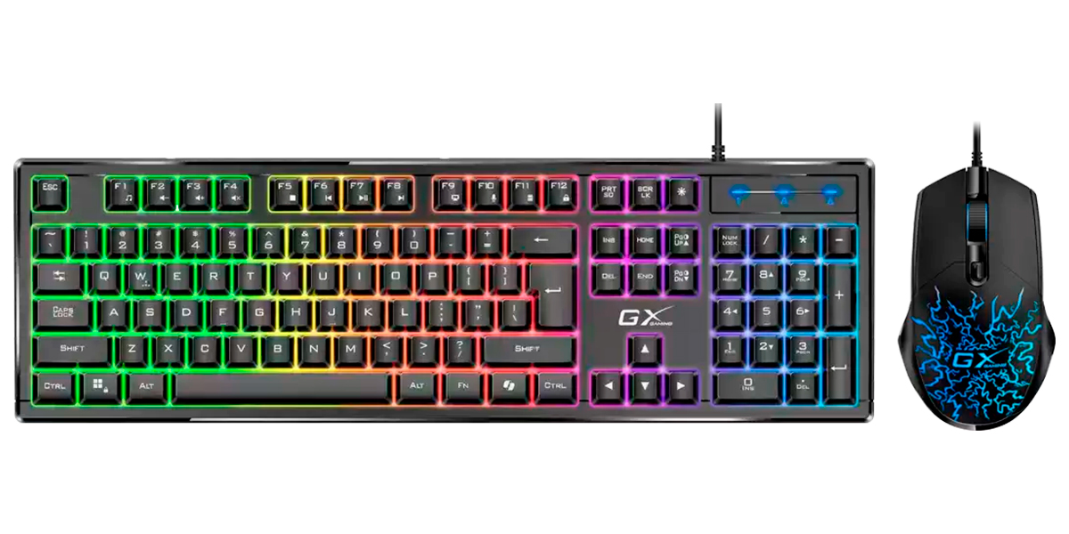 Изображение товара Игровая клавиатура + мышь Genius Scorpion KM-GX3 RURGB Изображение товара Игровая клавиатура + мышь Genius Scorpion KM-GX3 RURGB