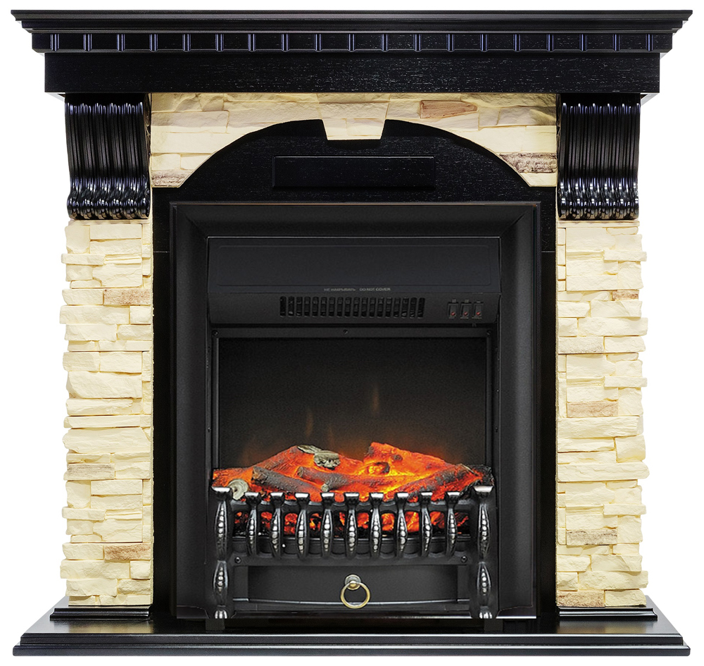 Изображение товара Каминокомплект Royal Flame Dublin арочный сланец с очагом Fobos FX BL (венге) 66211164923893