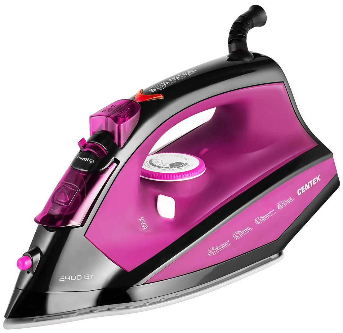 Изображение товара Утюг Centek CT-2355 VIOLET мощность 2500 Вт паровой удар 160 г/мин