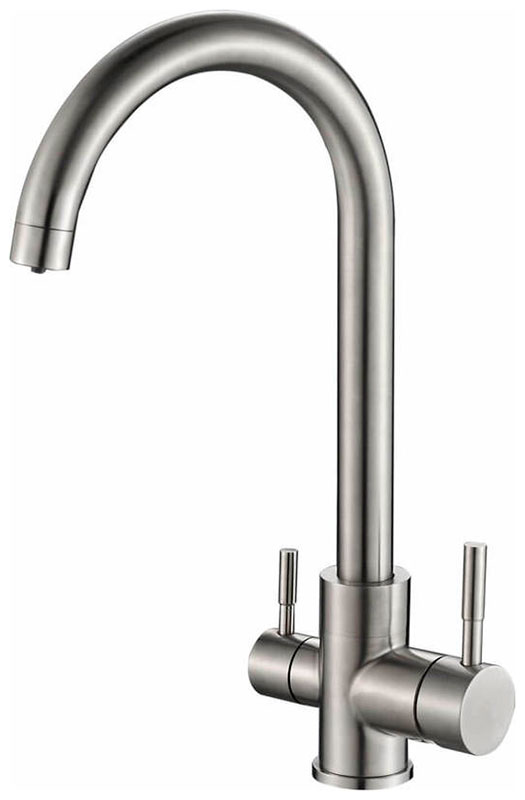 Изображение товара Кухонный смеситель Zorg SH 713 INOX под фильтр 2 в 1 нержавеющая сталь
