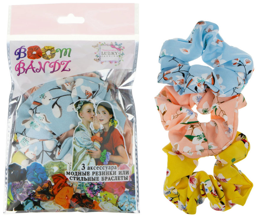 Изображение товара Набор резинок для волос LUKKY FASHION BOOM BANDZ, 3 шт, яркий дизайн Изображение товара Набор резинок для волос LUKKY FASHION BOOM BANDZ, 3 шт, яркий дизайн