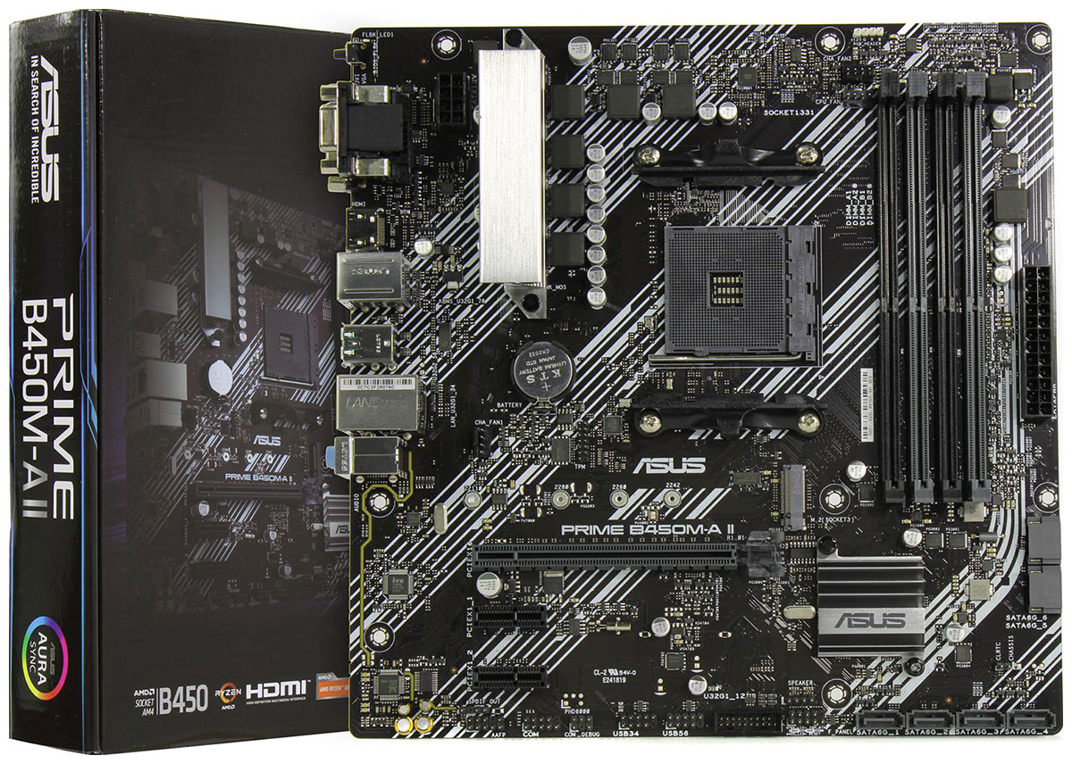 Изображение товара Материнская плата Asus PRIME B450M-A II (AM4, mATX)