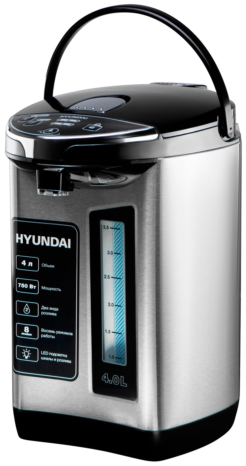 Изображение товара Термопот Hyundai HYTP-5840 серебристый/черный 4 л быстрое нагревание