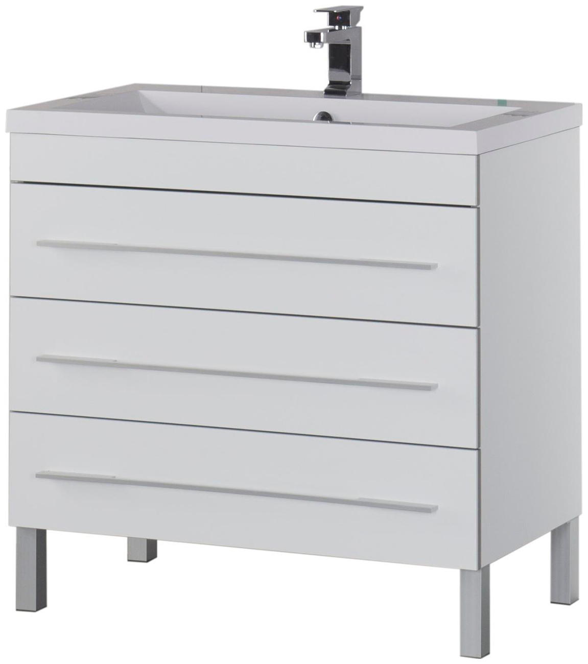 

Тумба под раковину Aquanet Верона 90 (напольная 3 ящика) белый (00178470)