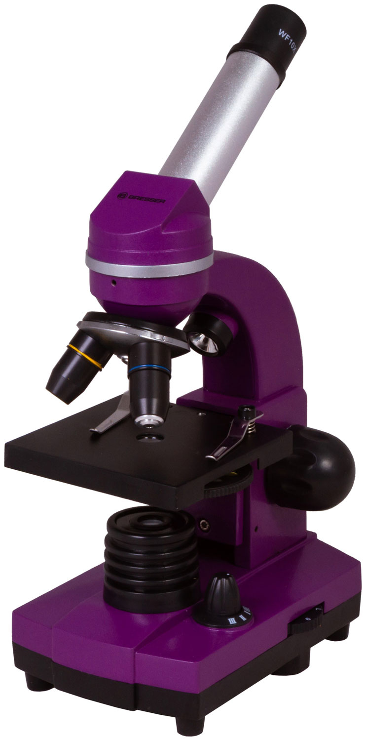 цена Микроскоп Bresser Junior Biolux SEL 40–1600x, фиолетовый (74321)