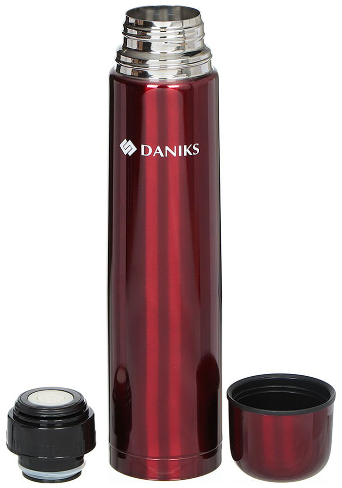 Термос Daniks 1.2 л SL-120ZN-201C красный глянец 327061