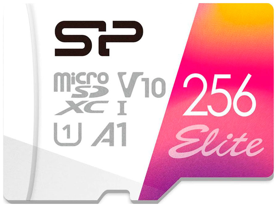 Карта памяти Silicon Power microSDXC 256Gb Class10 SP256GBSTXBV1V20SP Elite adapter цена и фото