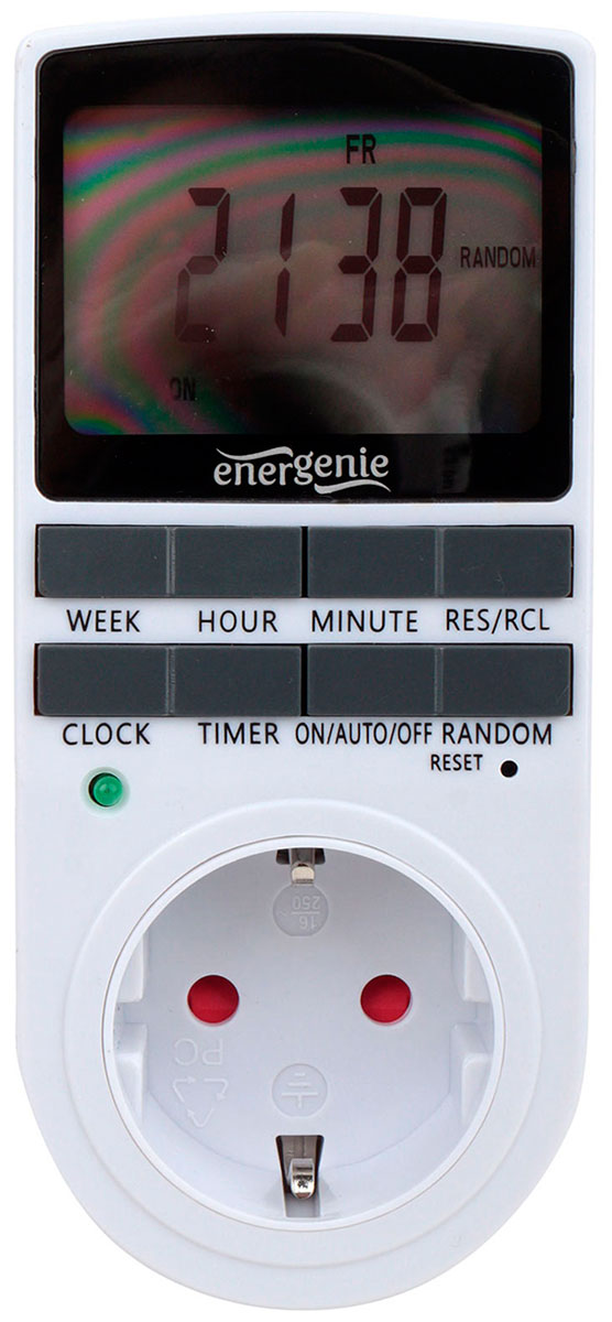 Таймер электрический Energenie EG-SST-01, LCD-дисплей 2,3″, белый таймер электрический energenie eg sst 01 lcd дисплей 2 3″ белый
