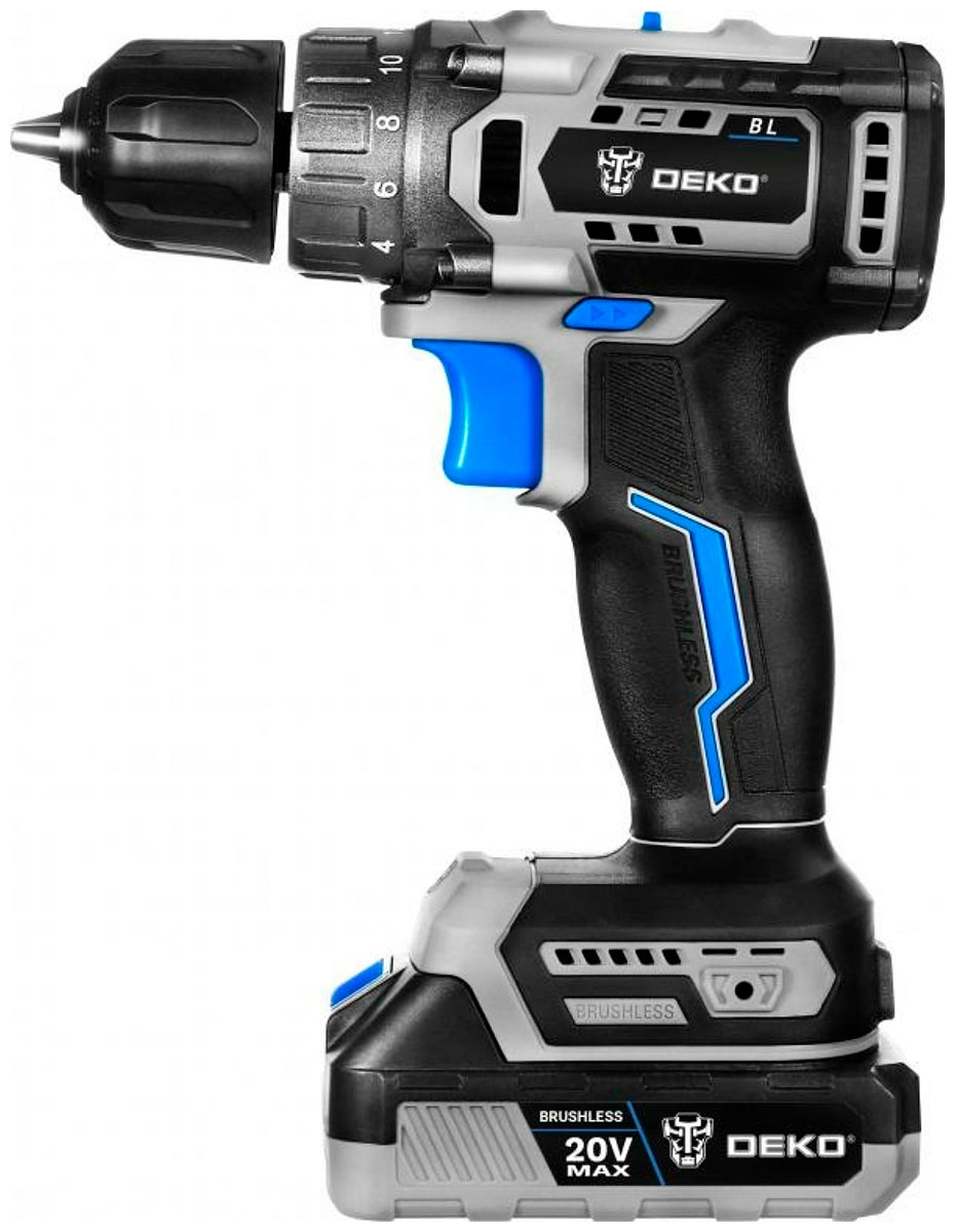 Дрель-шуруповерт аккумуляторная Deko Sharker 20V, 20В, 1*3.0Ач