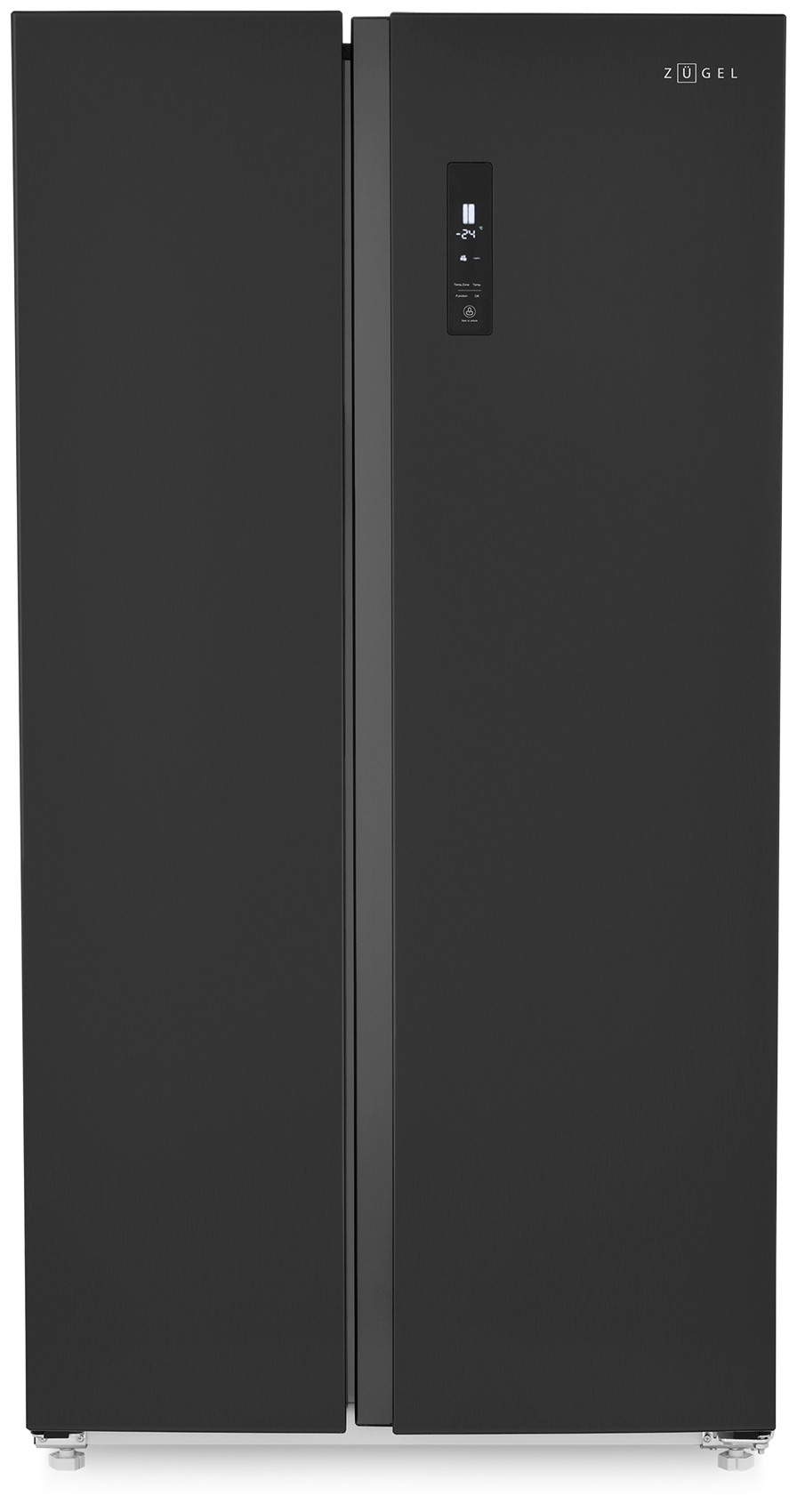 Холодильник Side by Side ZUGEL ZRSS630B, черный