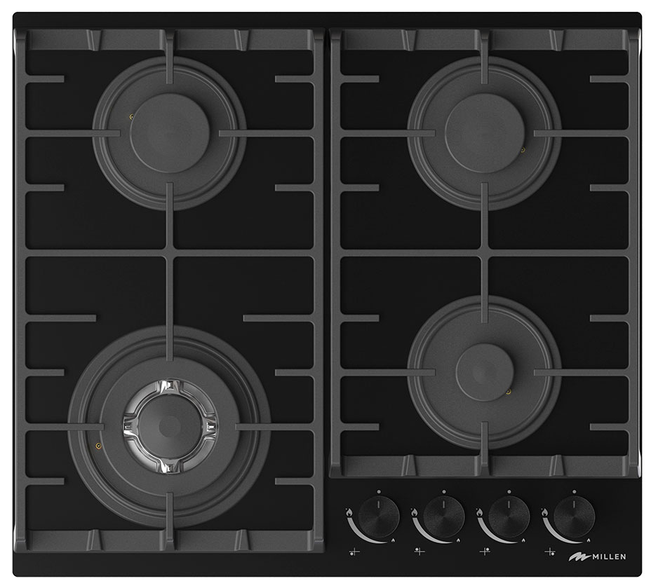 

Газовая варочная панель Millen MGHG 602 BL, Черный