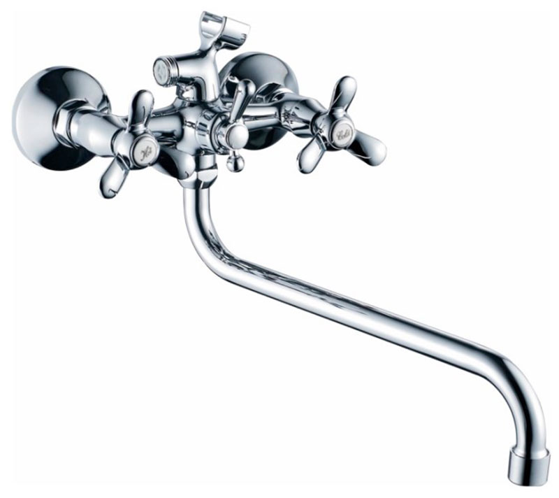Изображение товара Смеситель для ванны Haiba HB2212 хром с вращающимся изливом и комплектом душа
