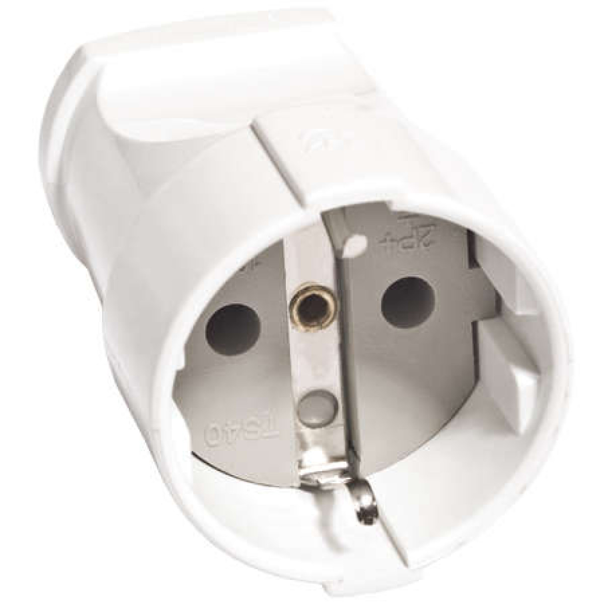 Изображение товара Штепсель с заземлением UNIVersal белый 16А 250В для электромонтажа