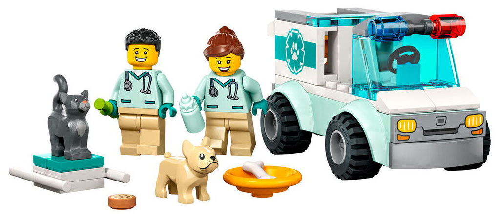 Конструктор Lego City Ветеринарный фургон 60382 lego city racing car игрушечный гоночный автомобиль для детей от 4 лет и старше