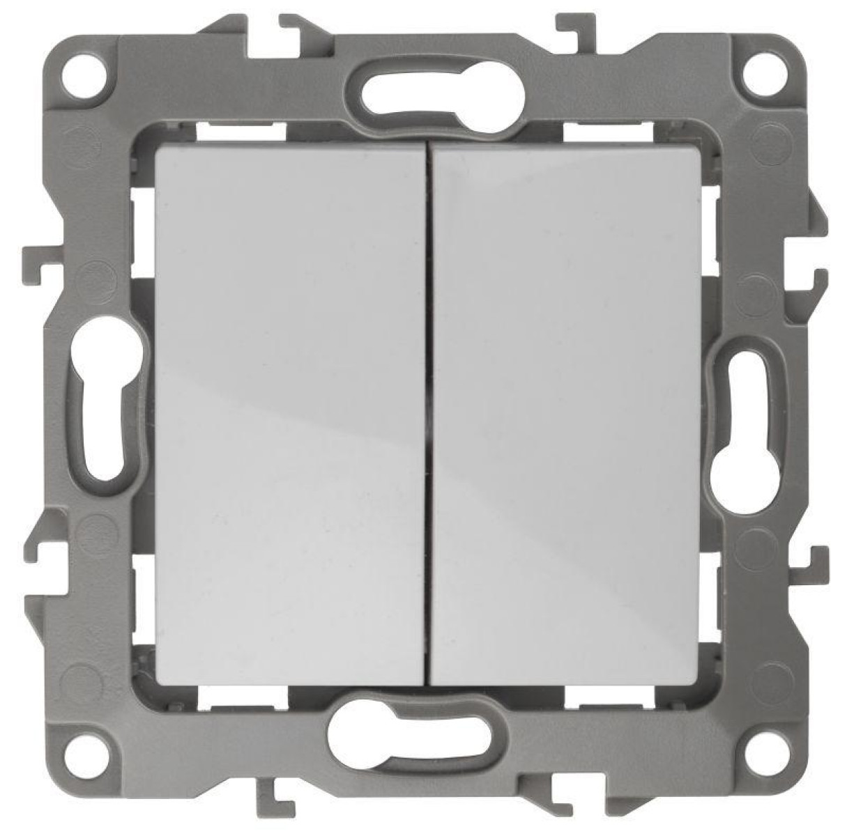 Изображение товара Выключатель ЭРА СП12 2-клавишный белый механизм 10А