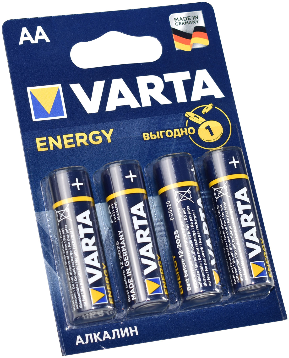 Батарейки VARTA ENERGY AA бл.4 цена и фото