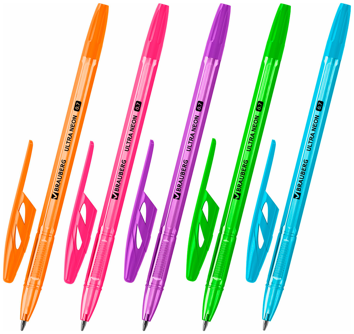 

Ручка шариковая Brauberg ULTRA NEON, синяя, 50 шт, 0,35 мм (880399), Синий