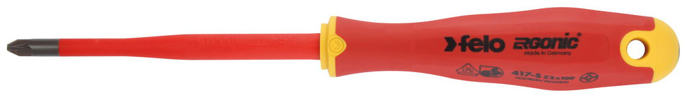 Изображение товара Отвертка крестовая Felo Ergonic Z 1X80 диэлектрическая 80 мм серий ВDЕ