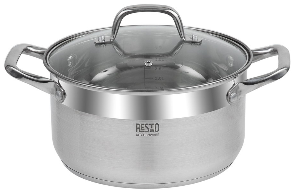 Кастрюля с крышкой Resto d22, h=12 см, 4.6 л 92004