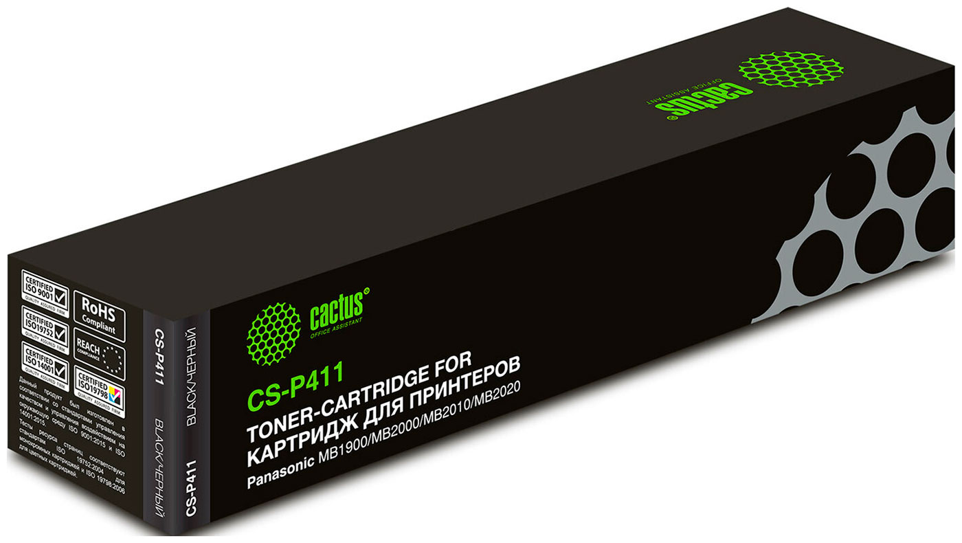 Изображение товара Тонер-картридж Cactus CS-P411 для PANASONIC KX-MB1900/2000/2020/2030, ресурс 2000 страниц