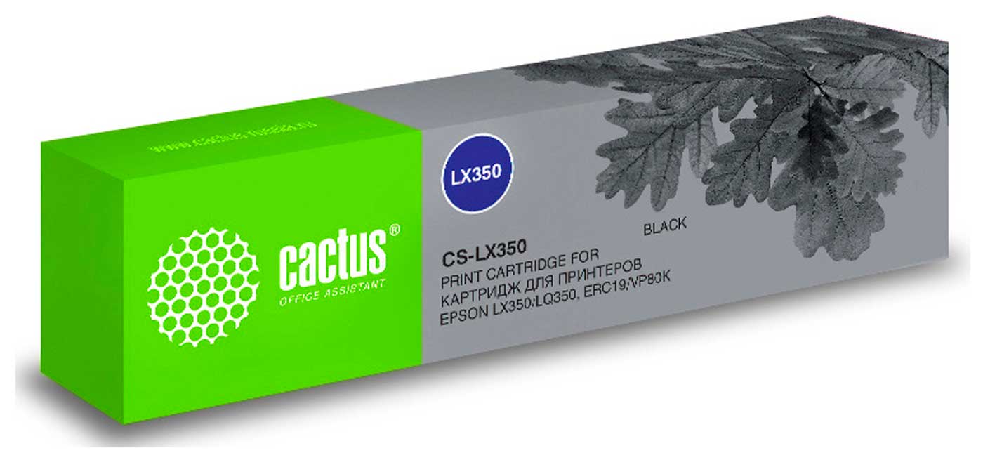 Изображение товара Картридж Cactus CS-LX350 для Epson LX350/LQ350/ERC19/VP80K черный
