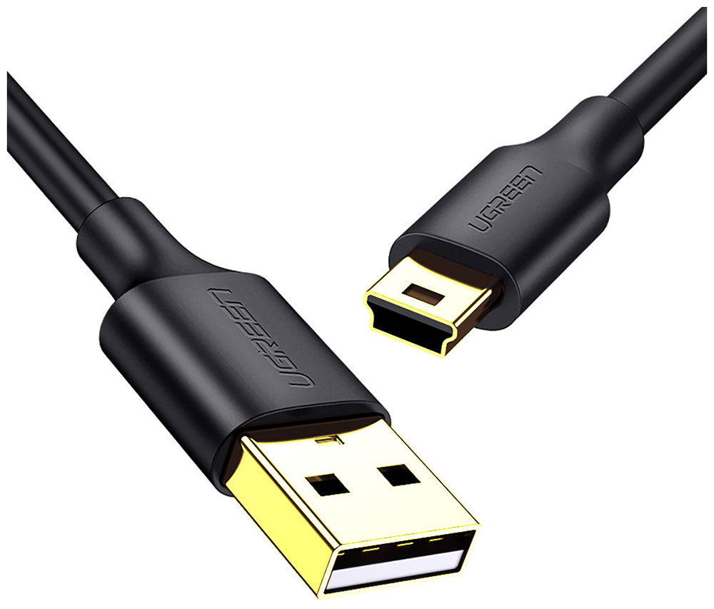 Изображение товара Кабель Ugreen USB 2.0 A Male - mini USB 5Pin Male, 0.5 м, (10354) черный