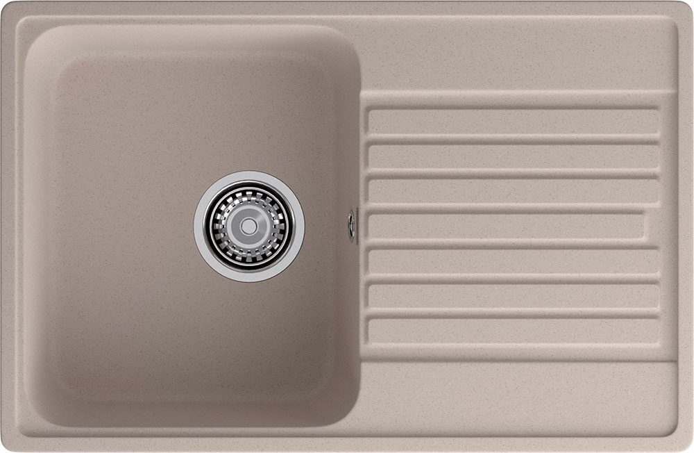 Изображение товара Кухонная мойка GranFest Quarz 78 1-чаша с крылом песочный кварц