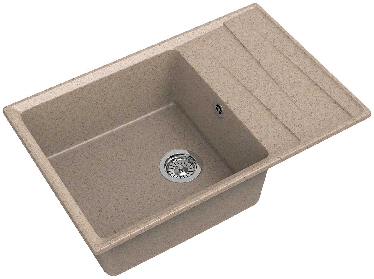 Изображение товара Кухонная мойка GranFest Level 860L с крылом песочная