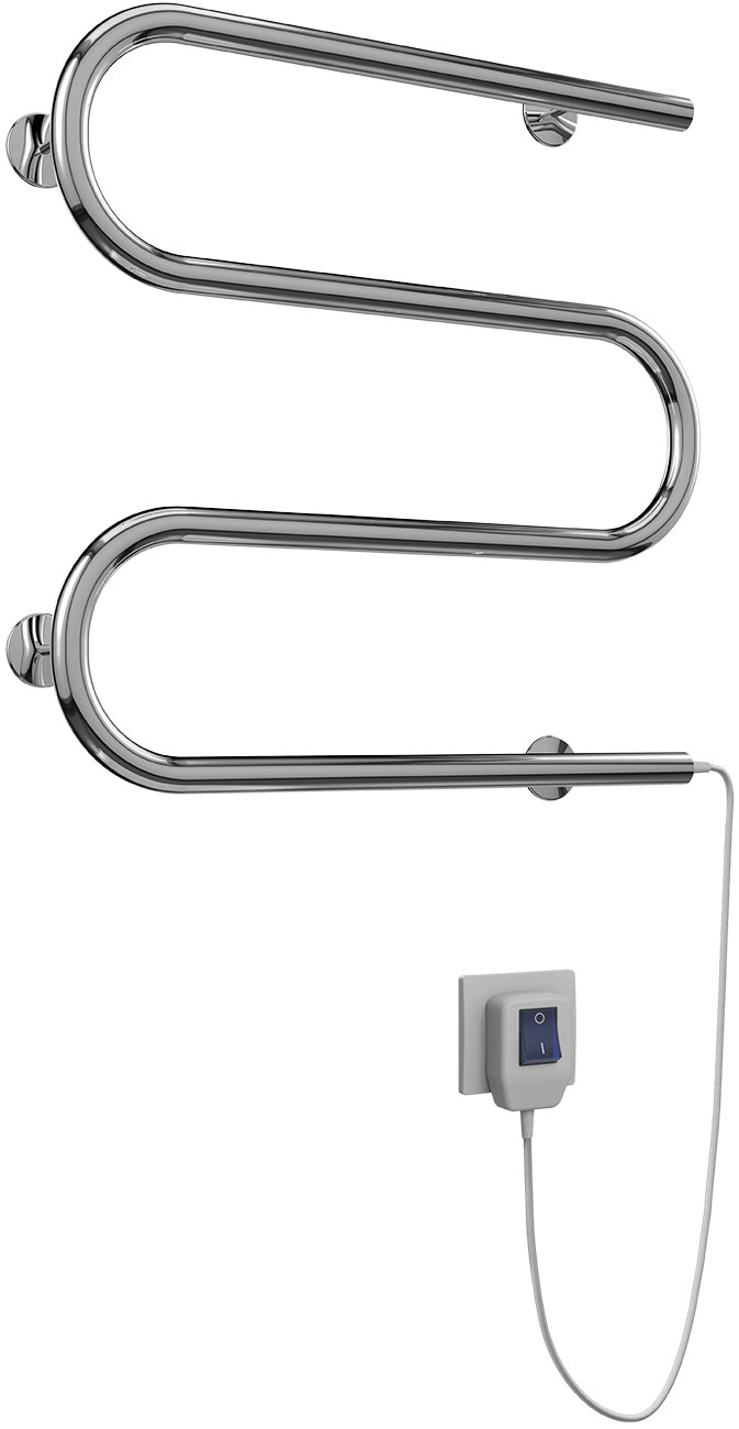 Изображение товара Электрический полотенцесушитель Terminus 25 М-образный 500x525 хром нержавеющая сталь