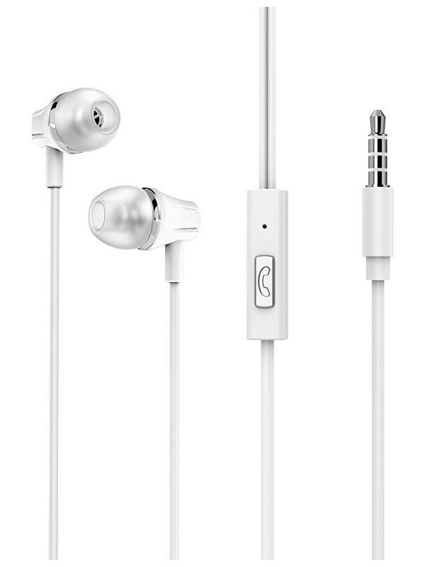 Изображение товара Наушники-гарнитура Borofone BM21 Graceful проводные вставные с микрофоном белые