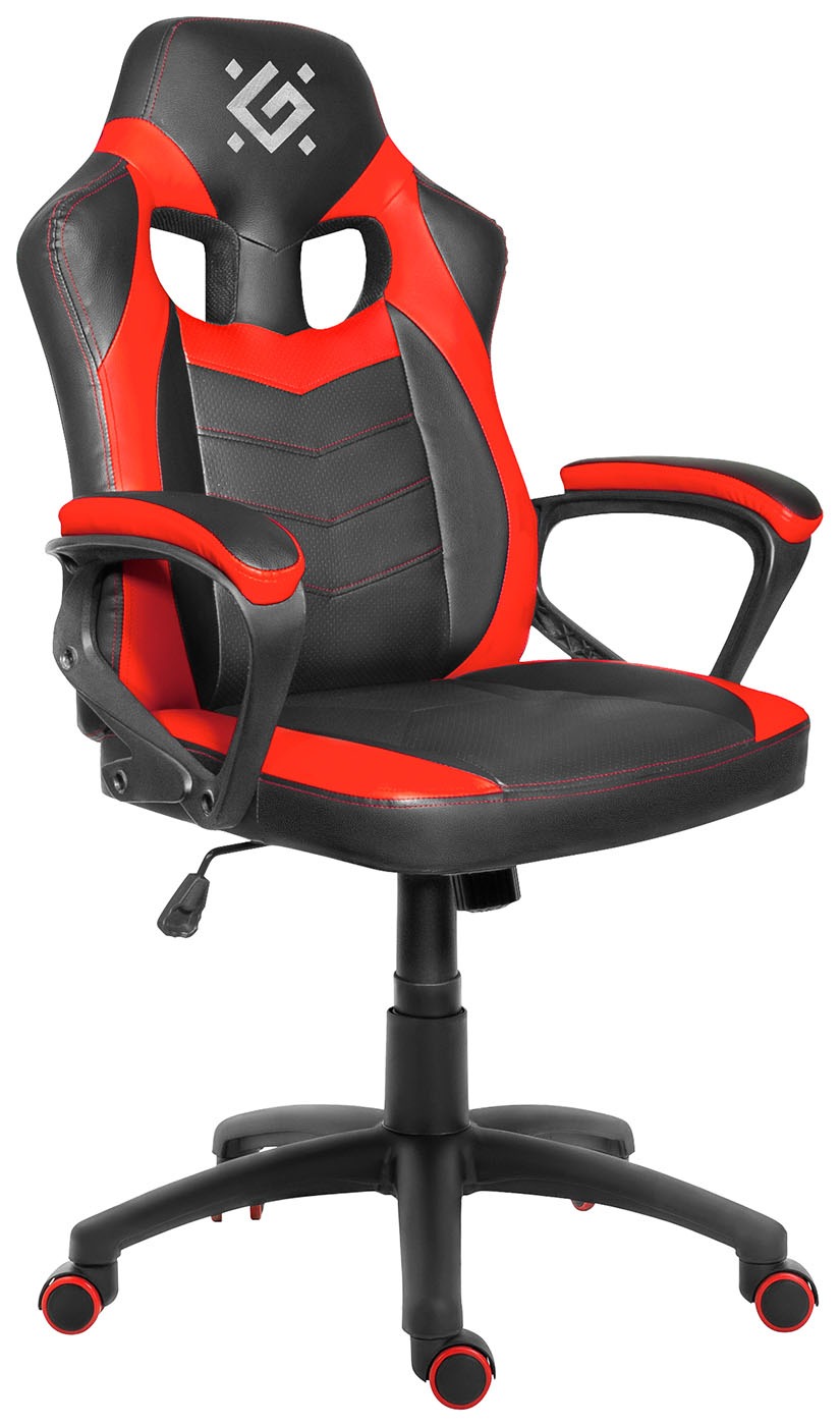 Игровое кресло Defender SkyLine, черный/красный, PU, 50 мм